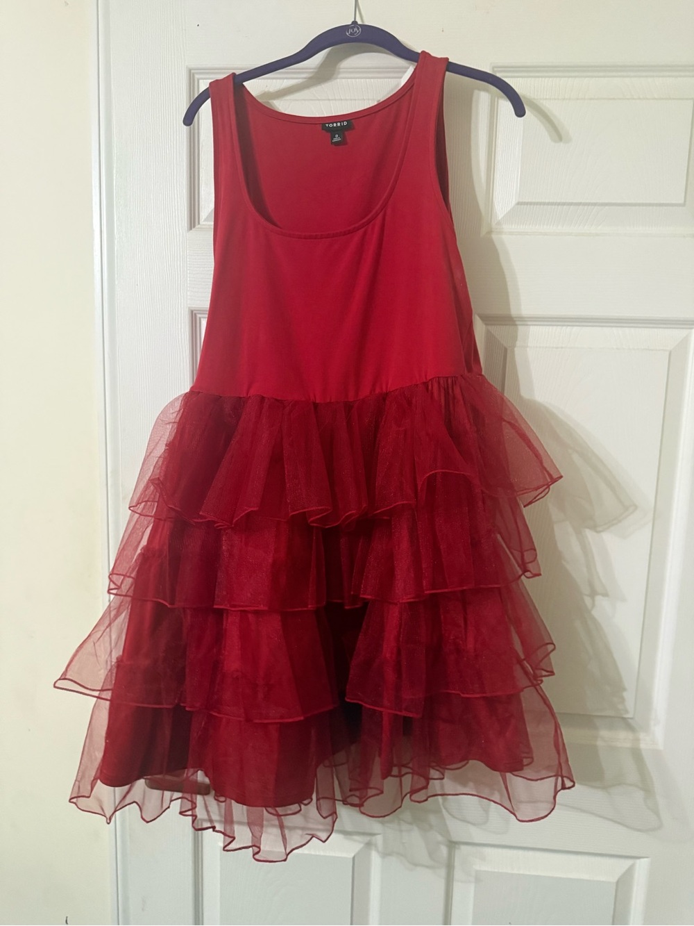 Torrid Red Tiered Tulle Mini Dress